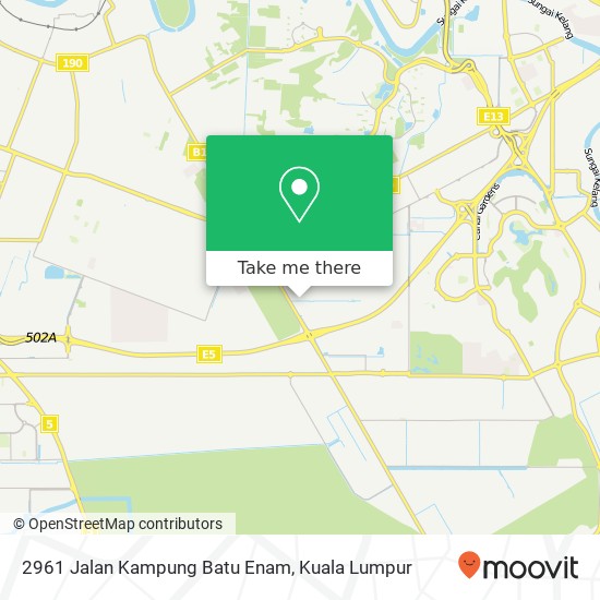 2961 Jalan Kampung Batu Enam map