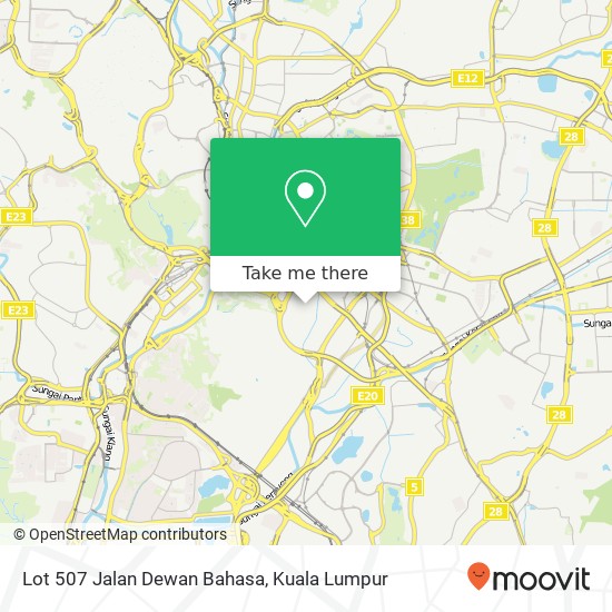 Peta Lot 507 Jalan Dewan Bahasa