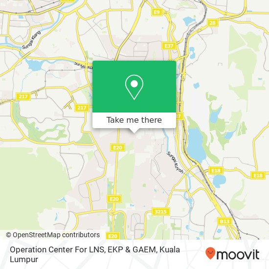 Operation Center For LNS, EKP & GAEM map