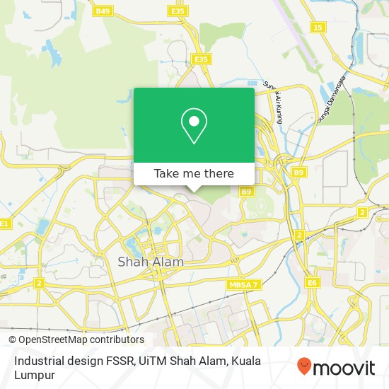 Peta Industrial design FSSR, UiTM Shah Alam