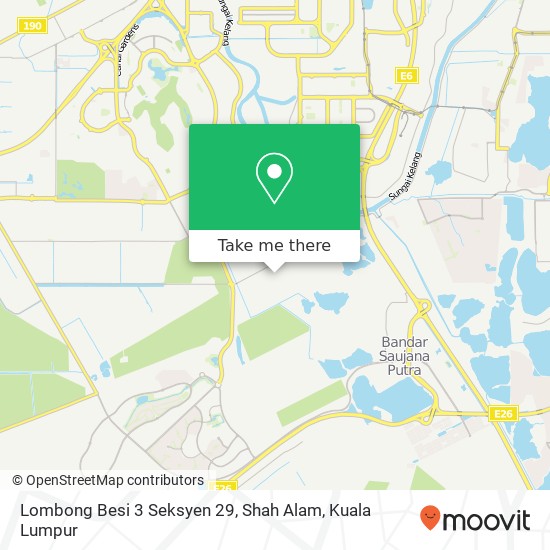 Lombong Besi 3 Seksyen 29, Shah Alam map