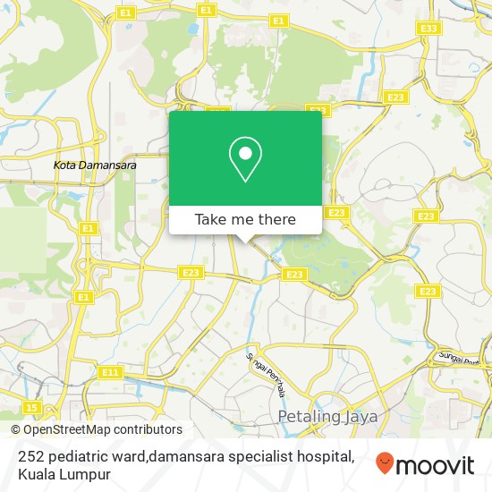 252 pediatric ward,damansara specialist hospital map