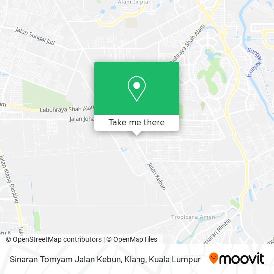 Sinaran Tomyam Jalan Kebun, Klang map