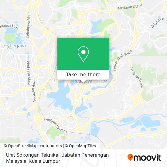 Peta Unit Sokongan Teknikal, Jabatan Penerangan Malaysia