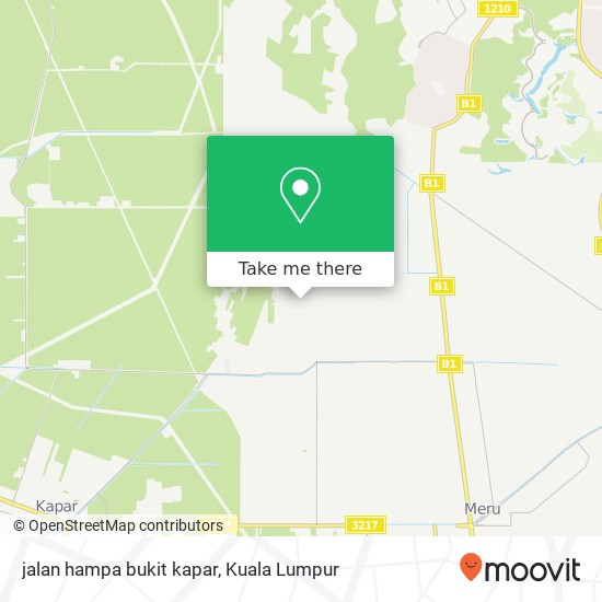 jalan hampa bukit kapar map