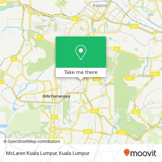 McLaren Kuala Lumpur map