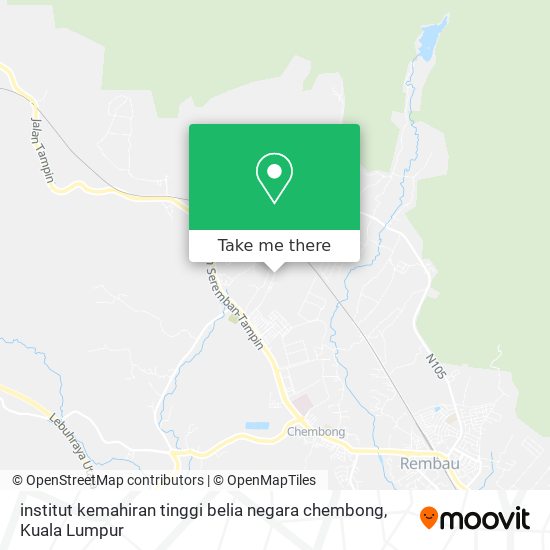 Peta institut kemahiran tinggi belia negara chembong
