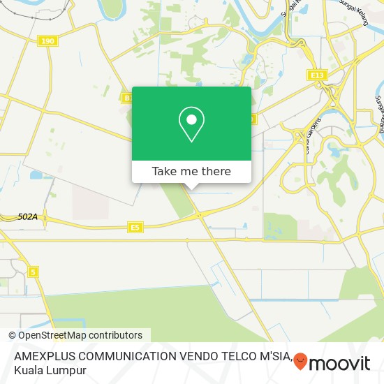 AMEXPLUS COMMUNICATION VENDO TELCO M'SIA map