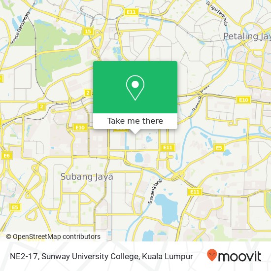 Peta NE2-17, Sunway University College