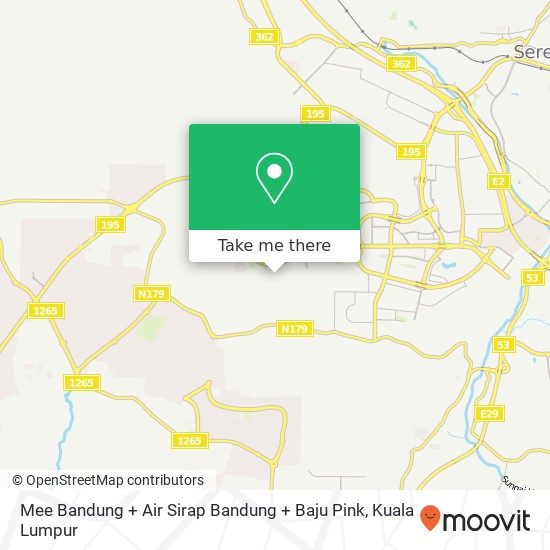 Mee Bandung + Air Sirap Bandung + Baju Pink map