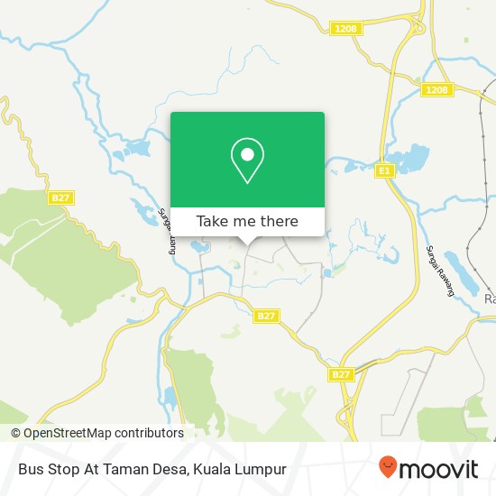 Bus Stop At Taman Desa map