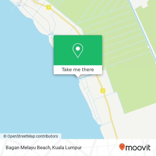 Bagan Melayu Beach map