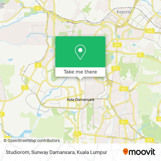 Peta Studiorom, Sunway Damansara