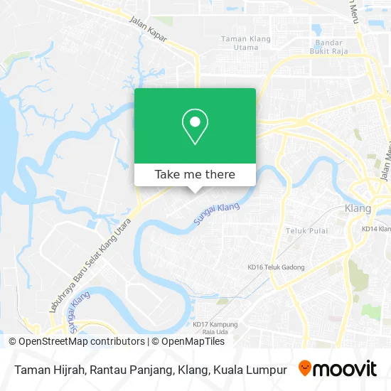 Peta Taman Hijrah, Rantau Panjang, Klang