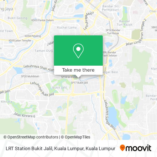 Peta LRT Station Bukit Jalil, Kuala Lumpur