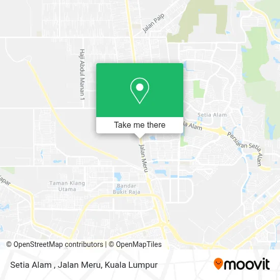 Setia Alam , Jalan Meru map