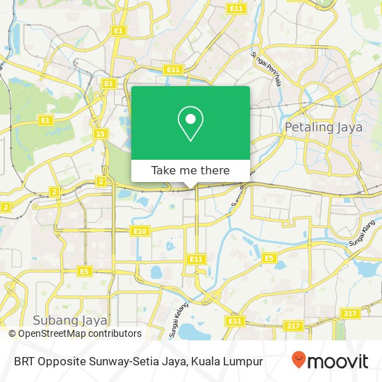 BRT Opposite Sunway-Setia Jaya map