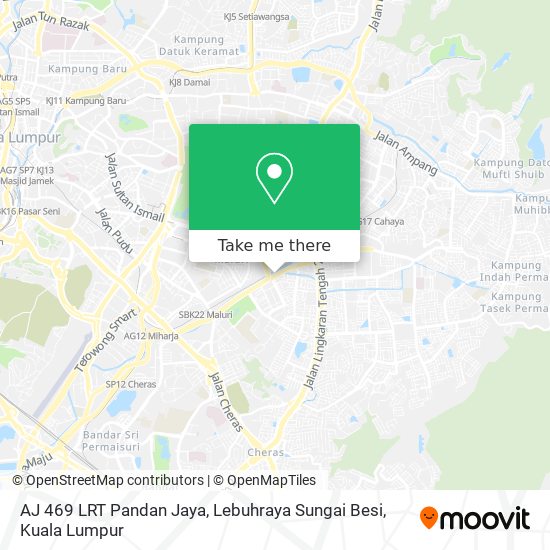 Peta AJ 469 LRT Pandan Jaya, Lebuhraya Sungai Besi