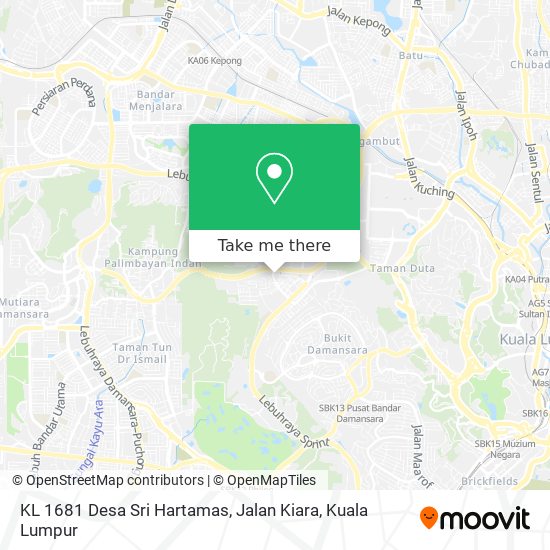 Peta KL 1681 Desa Sri Hartamas, Jalan Kiara