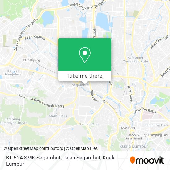 Peta KL 524 SMK Segambut, Jalan Segambut