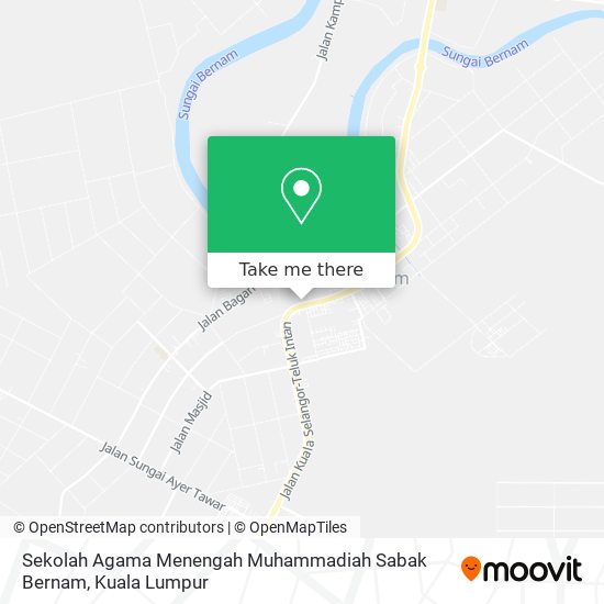 Sekolah Agama Menengah Muhammadiah Sabak Bernam map