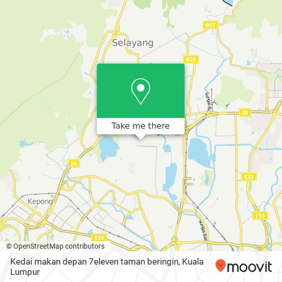 Kedai makan depan 7eleven taman beringin map