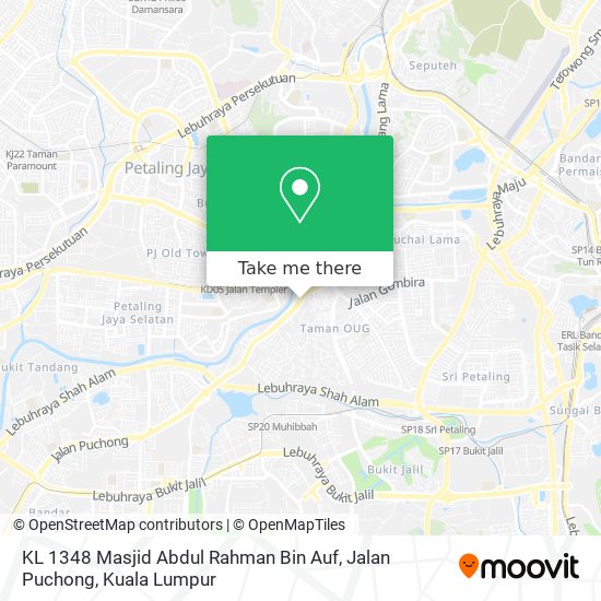 KL 1348 Masjid Abdul Rahman Bin Auf, Jalan Puchong map