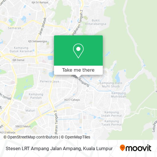 Stesen LRT Ampang Jalan Ampang map