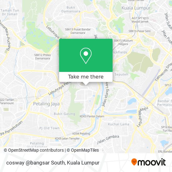 cosway @bangsar South map