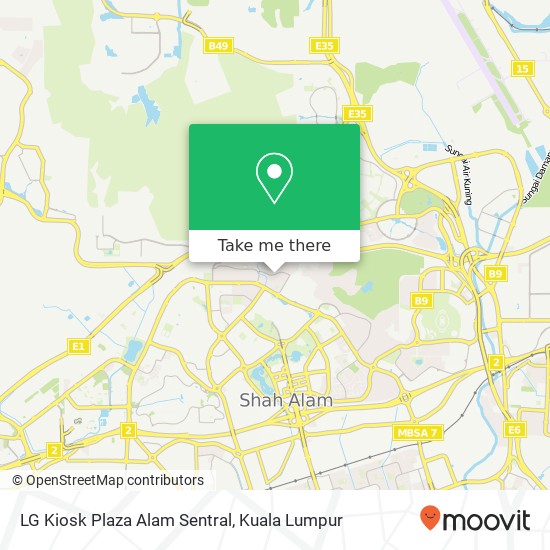 Peta LG Kiosk Plaza Alam Sentral
