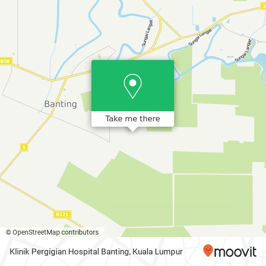 Peta Klinik Pergigian Hospital Banting