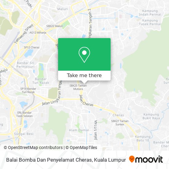 Balai Bomba Dan Penyelamat Cheras map