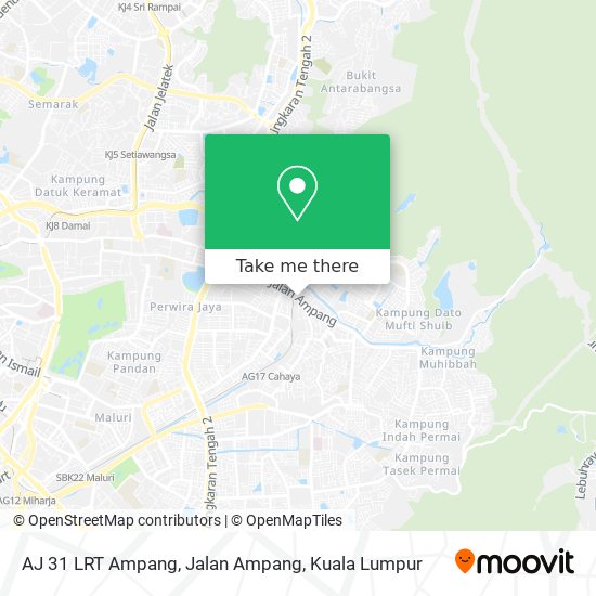 Peta AJ 31 LRT Ampang, Jalan Ampang