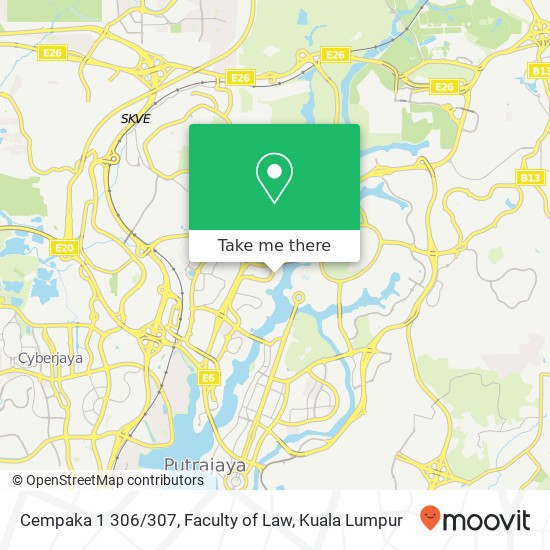 Cempaka 1 306 / 307, Faculty of Law map
