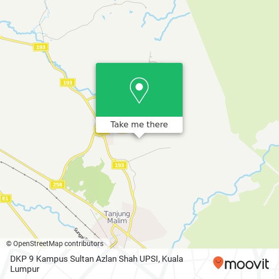 DKP 9 Kampus Sultan Azlan Shah UPSI map