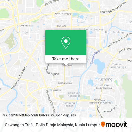 Peta Cawangan Trafik Polis Diraja Malaysia
