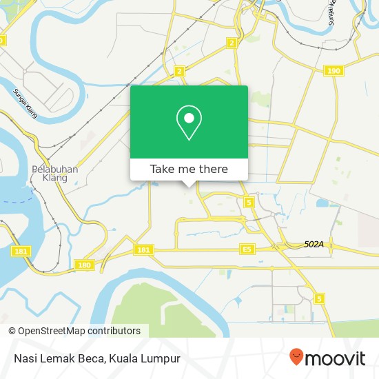 Nasi Lemak Beca map