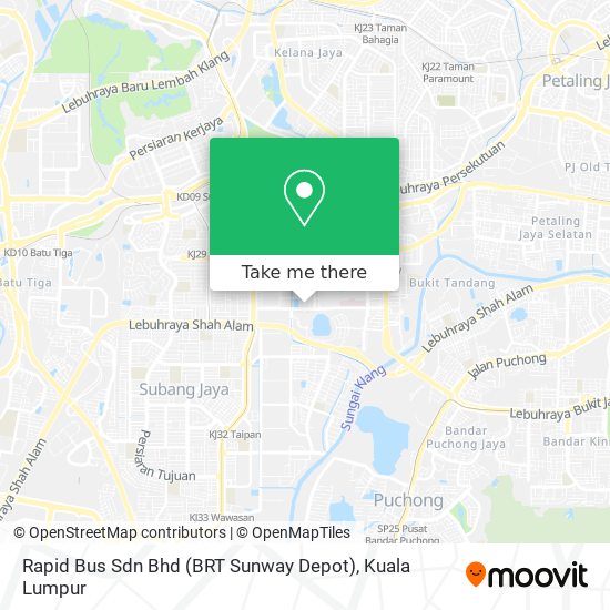 Peta Rapid Bus Sdn Bhd (BRT Sunway Depot)