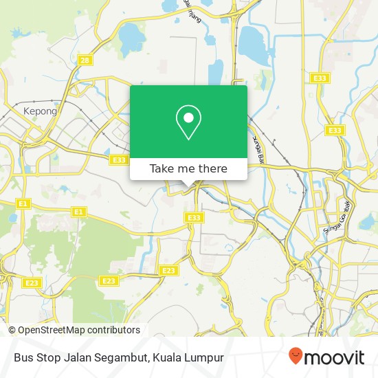 Peta Bus Stop Jalan Segambut