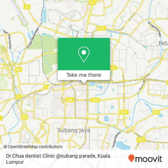 Peta Dr.Chua dentist Clinic @subang parade