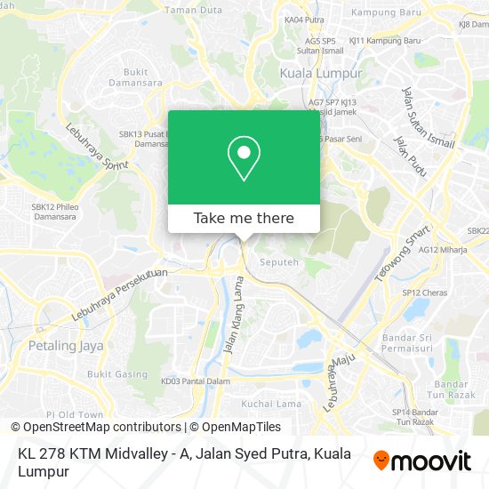 KL 278 KTM Midvalley - A, Jalan Syed Putra map