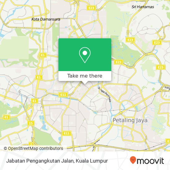 Jabatan Pengangkutan Jalan map