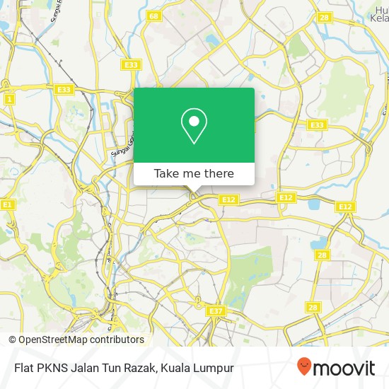 Flat PKNS Jalan Tun Razak map