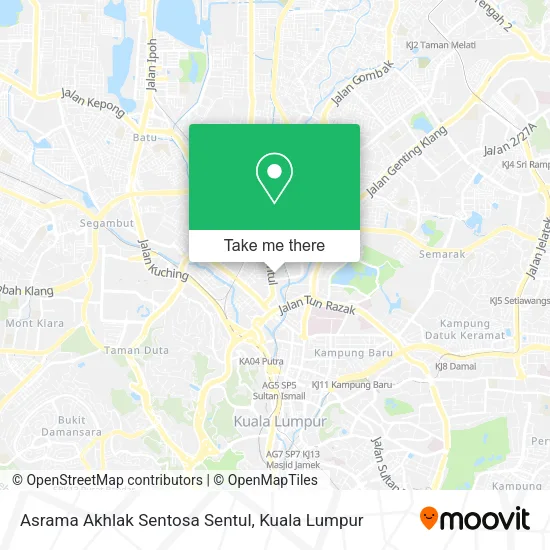 Asrama Akhlak Sentosa Sentul map