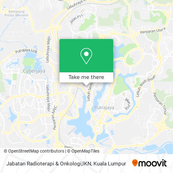 Jabatan Radioterapi & Onkologi,IKN map