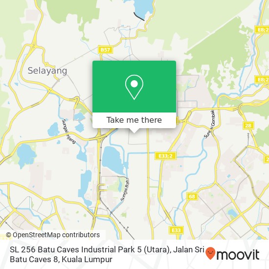 SL 256 Batu Caves Industrial Park 5 (Utara), Jalan Sri Batu Caves 8 map