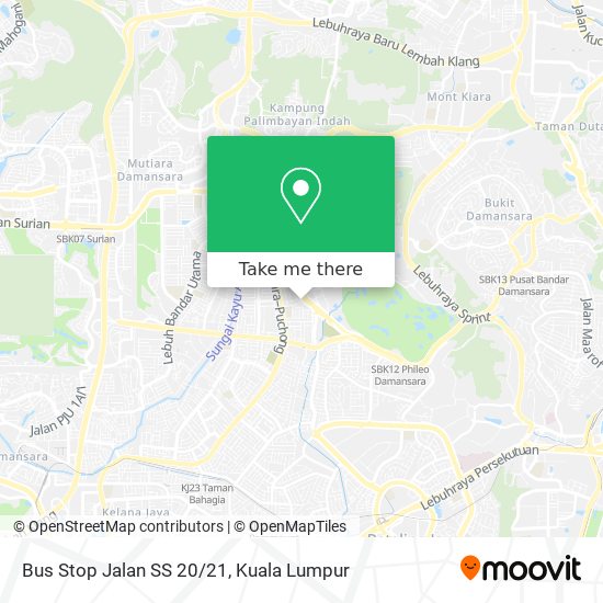 Bus Stop Jalan SS 20/21 map