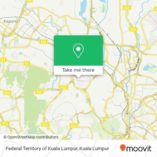 Federal Territory of Kuala Lumpur map