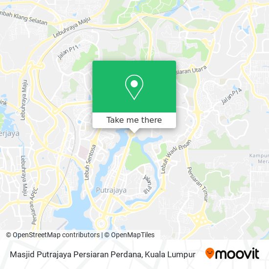 Masjid Putrajaya Persiaran Perdana map