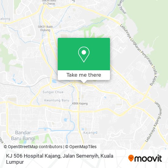 Peta KJ 506 Hospital Kajang, Jalan Semenyih